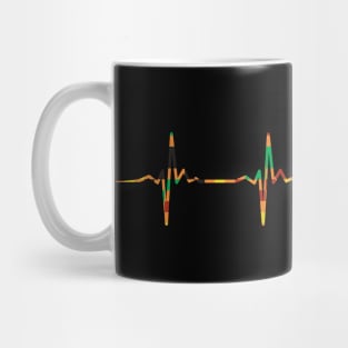 Africa Map, Kente Pattern, Heartbeat, Love Africa Mug